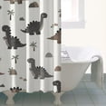 thumbnail image 4 of Light Beige Dinosaurs Landscapes Pattern Shower Curtain 36"x72" ,Bathroom Decorative Shower Curtains Set with 12 Hooks,Modern Waterproof Washable Shower Curtain, 4 of 6