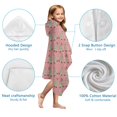 thumbnail image 7 of Pink Christmas Tree Pattern Hooded Bath Towel，50"x30" for Ages 3 To 12 Kids, Quick Dry Lightweight Soft Microfiber Hood Beach Towel Cover Up for Kids, 7 of 7