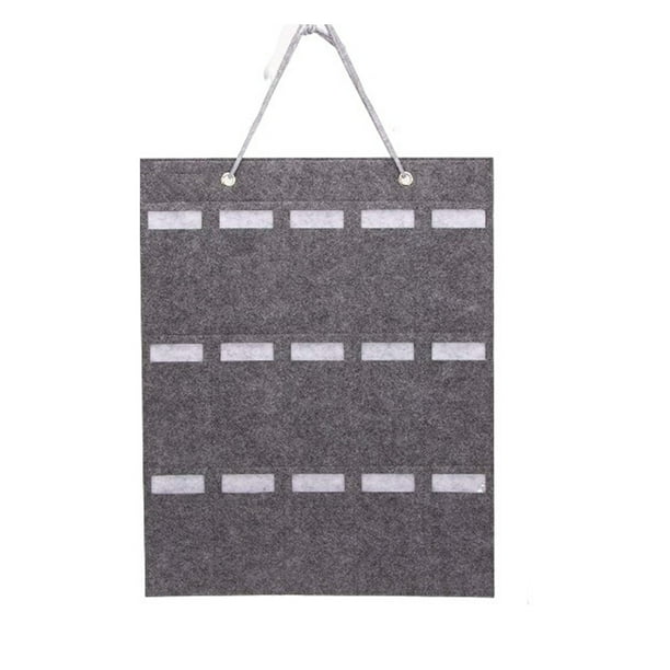Moyic Soporte de exhibición Bolsa de almacenamiento Colgador de pared de tamaño compacto Estante para colgar Sin rasguños Suavidad Estilo Almacenamiento y organización del hogar Gris