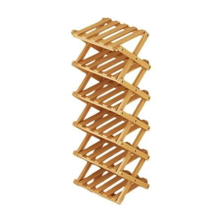 BINGLI Bamboo Shoe Rack for Entryway,Without Installation and Foldable Vertical Shoe Storage Organizer,Shoe Racks Shelf Closet Shoe Organizer for Living Room (Optional Multiple)