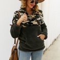 thumbnail image 4 of Jersey de retales de camuflaje para mujer, sudadera de retazos de camuflaje con cremallera de manga larga y bolsillo para primavera Otoño Invierno OD verde S, 4 of 8