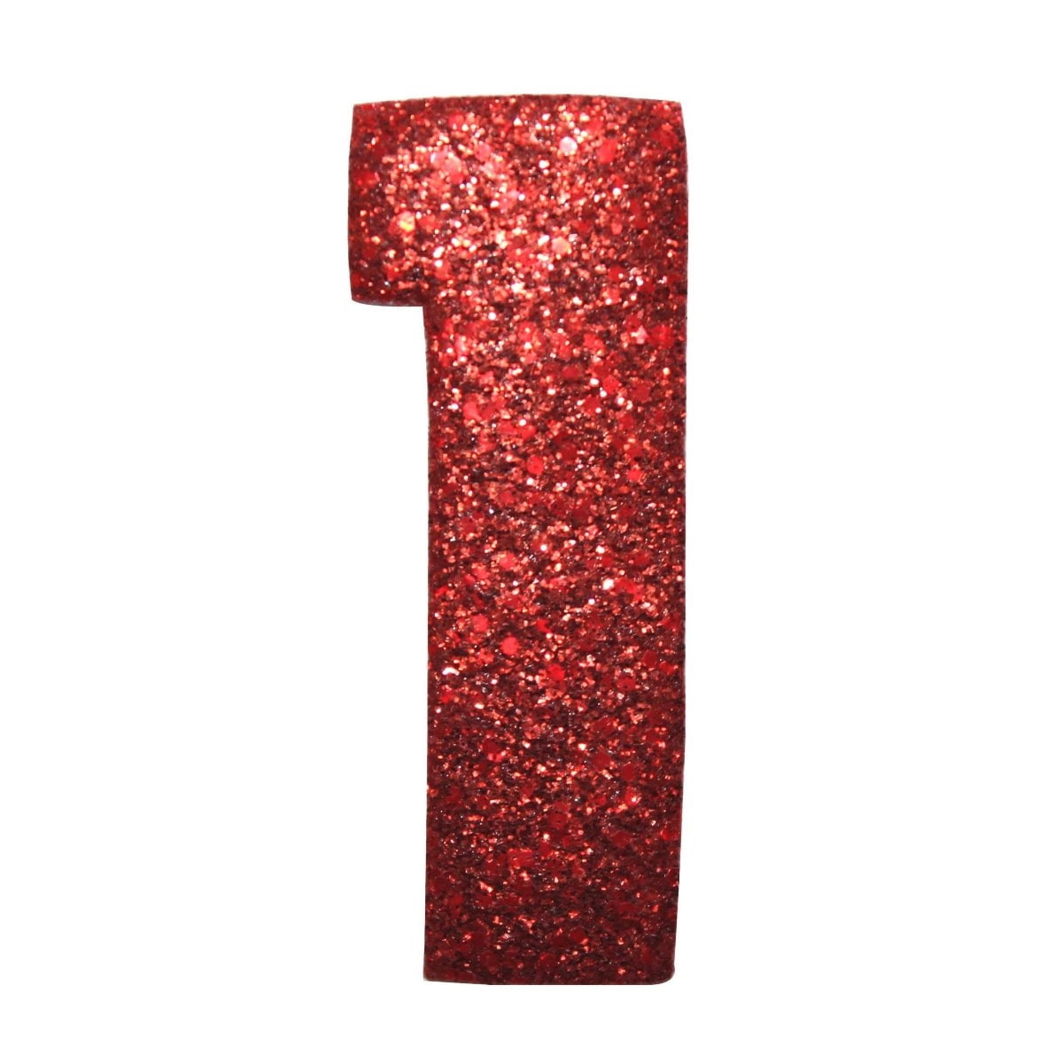 ID 8631 Shiny Number 1 One Patch Glitter Metallic Symbol Iron On