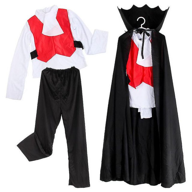 Conjunto de disfraz de vampiro de Halloween unisex para niños con capa