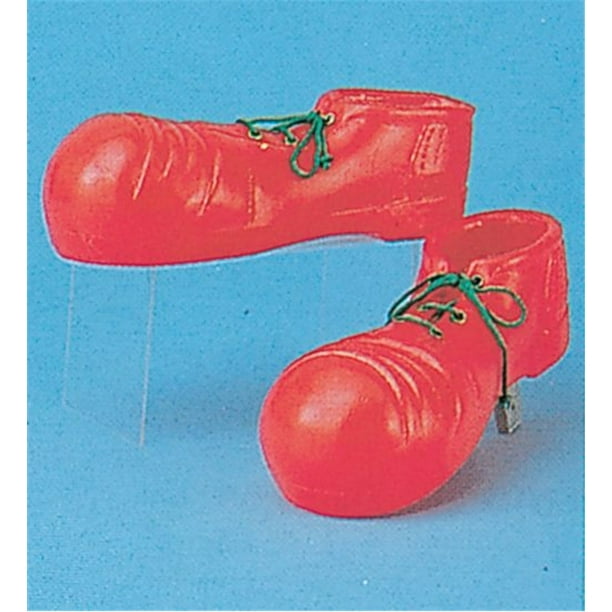 PLASTIC CLOWN SHOES CHILD RED 