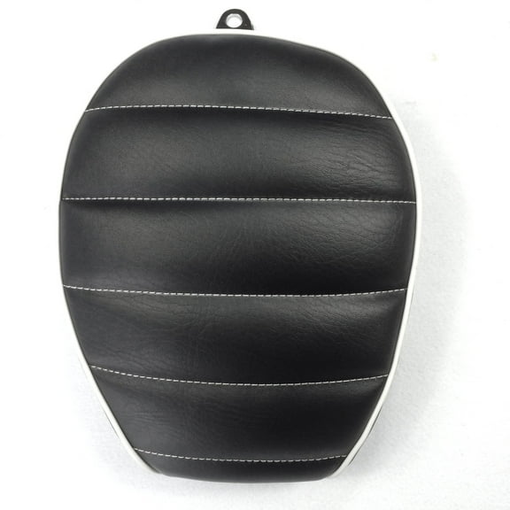 HTT Motorcycle Black Custom Back Solo Passenger Cross Stripe Style Leather Seat For 2010 2011 2012 2013 2014 2015 Harley Davidson XL1200X X48 X72