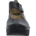 thumbnail image 3 of FLY London Womens Yas Leather Wedge Wedge Heels Black 41, 3 of 3