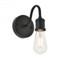 thumbnail image 1 of Serif 1 Light Black Wall Sconce, 1 of 1