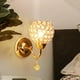 thumbnail image 4 of Aplique de pared de cristal de lujo Gold E27 Lámpara de montaje en pared Accesorio de iluminación para cabecera Estándar Zulema lámpara de pared, 4 of 8