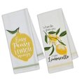 thumbnail image 1 of Design Imports DII Ensemble de 2 Torchons à Thème Citron avec Petite Rayure, 1 of 6