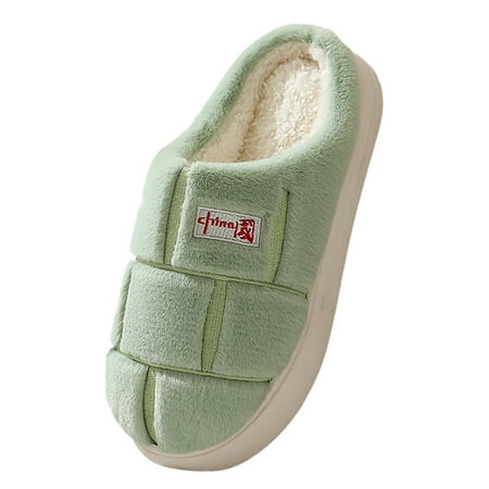 

House Slippers For Women Women S Winter Warm Wooden Floor Thickened Indoor Non Slip Slippers