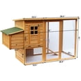 thumbnail image 2 of Lovupet 72" Deluxe Wooden Chicken Coop Backyard Nest Box Pet Cage Rabbit Hen Hutch, 2 of 9