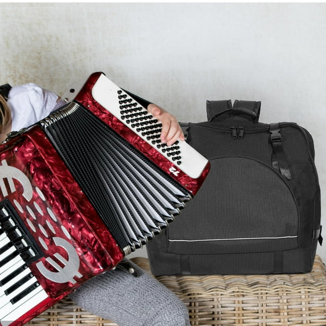 OULII Support Accordéon Réglable Noir en Tissu Oxford Durable pour Rangement d'Instruments