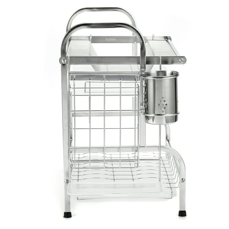 SAYFUT Stainless Steel Dish Drying Rack, 3 Tier Dish Rack Space
