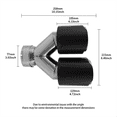 thumbnail image 3 of Car Universal Modification Exhaust Pipe Tail Throat Mufflers Nozzle Stainless Steel Y Tip Double Exit Exhaust Pipe, 3 of 6