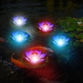 thumbnail image 2 of (Lila) Linterna solar de loto para exteriores, luces flotantes para piscina, luces solares LED RGB, lámpara flotante impermeable de flor de loto para estanque/jardín/piscina/fuente/acuario JM MX-0136752FYD, 2 of 3