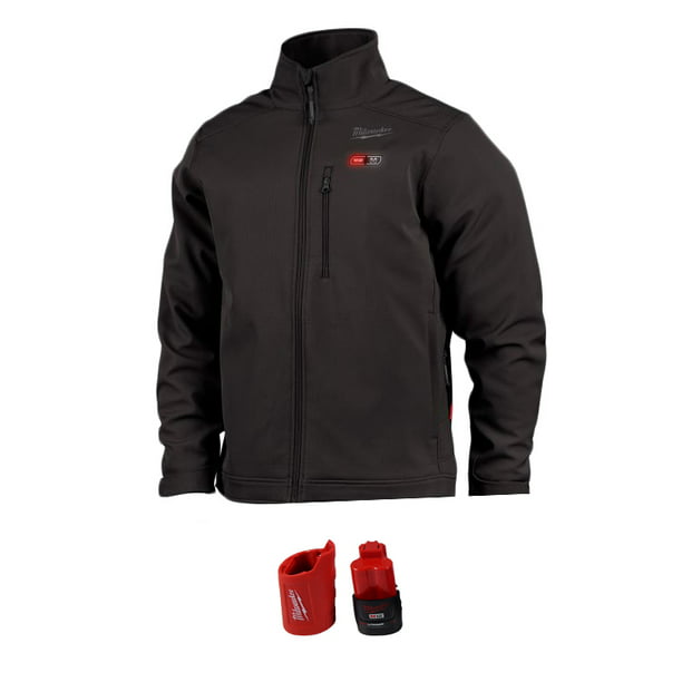 Milwaukee 204B-21L M12 12V Heated Toughshell Jacket Kit Black (Large) with  3Ah Lithium-Ion Battery & Charger