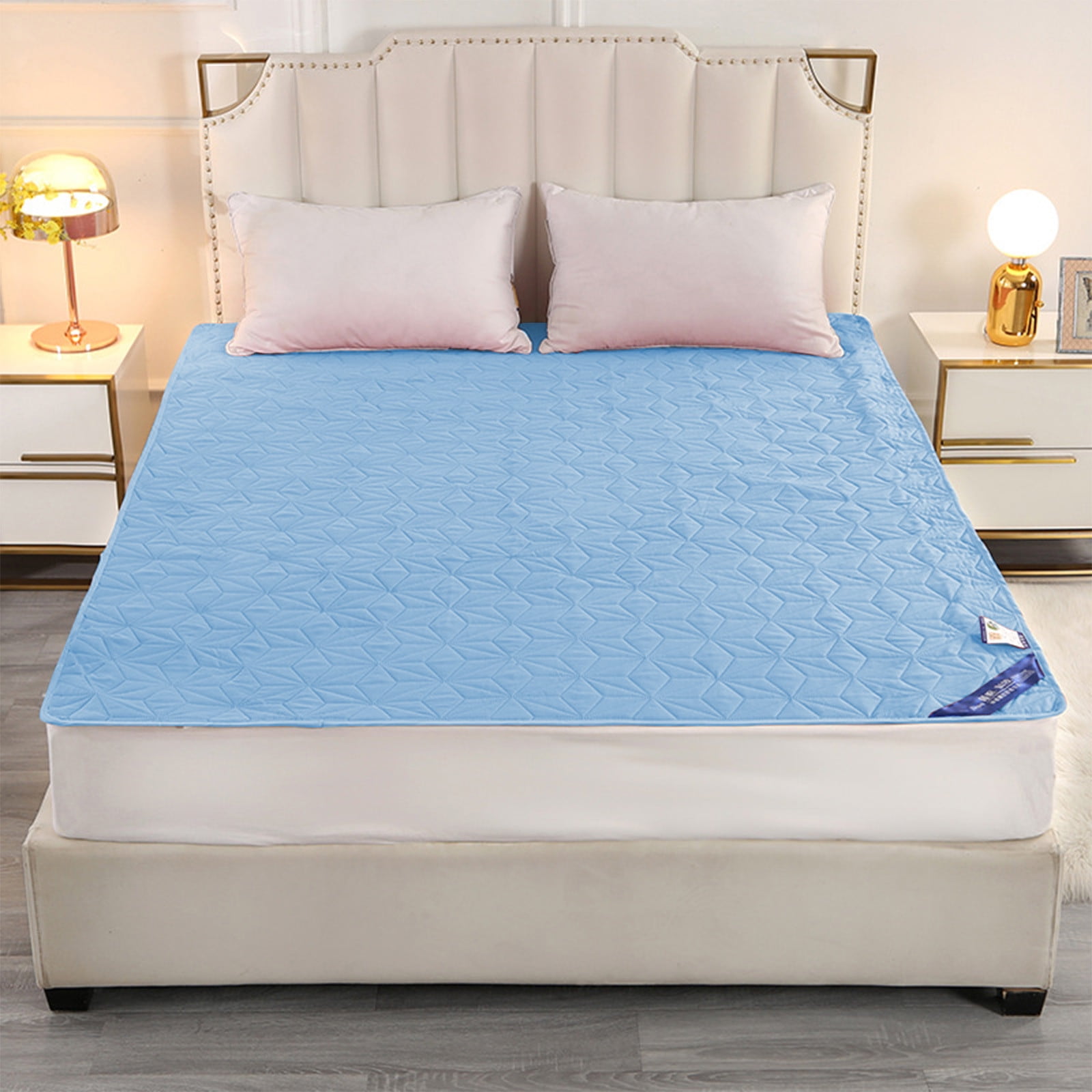 Djibouti Cozy Waterproof Cotton Mattress Protector - Quilted Fitted Pad with Deep Pockets for Stain-Free Sleep, 59x78.7in