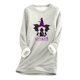 thumbnail image 3 of ICHUANYI liquidación mujer sudadera de lana gruesa manga larga estampado terciopelo cálido cuello redondo ropa interior Tops ICHUANYI WER202308174817, 3 of 3