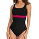 thumbnail image 2 of TOYFUNNY Bikini de una pieza con estampado sólido para mujer, traje de baño push-up, 2 of 6