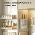thumbnail image 2 of Adhesive Hooks Seamless Hooks Strong Load-bearing Capacity Hooks for Household Organizing Rack, 2 of 5