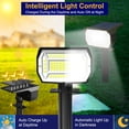 thumbnail image 5 of HOVMAP Solar Spotlights Outdoor, 6 Pack 200LM Cool White Solar Landscape Lights, 3 Brightness Modes, IP67 Waterproof Dual-Purpose Spot Lights for Yard, Garden, Pathway and Driveway, 5 of 8