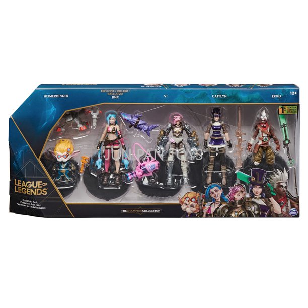 Figura de acción de League of Legends The Champion Collection Jinx Darius Yasuo Thresh Zed Classic Games Armamento de metal auténtico fundido a presión