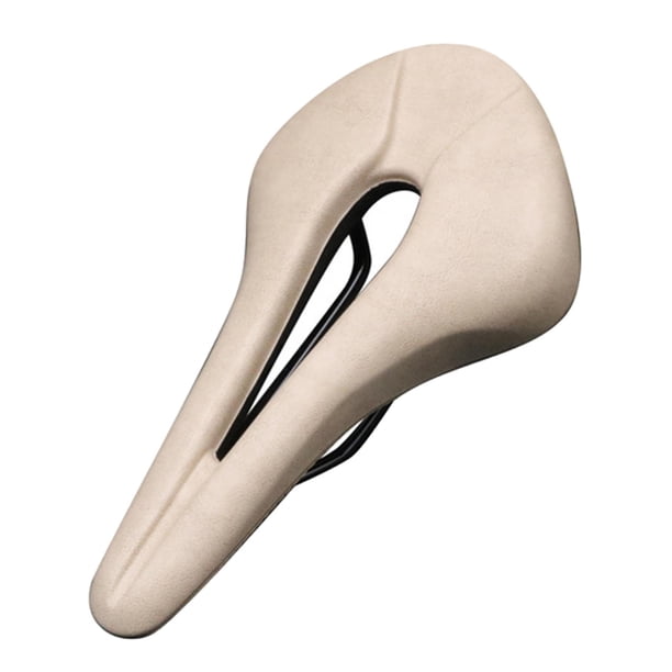 Cojín para sillín de bicicleta de piel sintética suave y cómodo beige