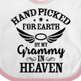 thumbnail image 4 of Inktastic Handpicked for Earth by My Grammy in Heaven with Angel Wings Boys or Girls Baby Bib, 4 of 4