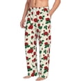 thumbnail image 2 of Xecao Rose Flowers Men's Straight Lounge Pajama Pants: The Ultimate in Comfortable Sleepwear, 2 of 9
