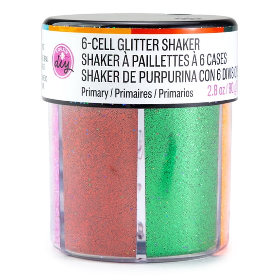 CousinDIY Glitter 6 Cell-Primary