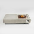 thumbnail image 4 of Mondawe 60" Propane Gas Fire Pit Table, 50000 BTU Rectangular Concrete Fire Pit - Light Gray, 4 of 11