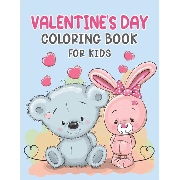 Valentine's Day Coloring Book for Kids: Fun & Cute Valentine's Day Coloring Book for Girls and Boys with 35 Unique Desig, (Paperback)