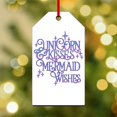 thumbnail image 3 of CafePress - UNICORN KISSES And MERMAID WISHES Gift Tag Ornamen - Wood Gift Tag Ornament 2.25"x4", 3 of 3