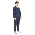 thumbnail image 2 of GLOBAL Men's Long Sleeve Plain Weave Pajama Set Cotton Sleepwear Comfy Loungewear Red Line Plaid 3XL, 2 of 7