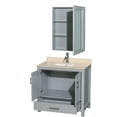 thumbnail image 4 of Wyndham WCS141436SESIVUNSMED Espresso 36 Inch Single Bathroom Vanity, 4 of 7