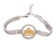thumbnail image 1 of Vaticano amarillo el patron de referencia Pulsera de tobillera de cadena de tenis, joyería de diamantes, 1 of 3