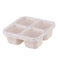 thumbnail image 1 of 4 Color Wheat Plastic Fresh Keeping Box 4 Boxes Snack Candy Snack Box Lunch Box Snack Bento Box Lunch Box Divided Tray Reusable Food Storage Bags Snack, 1 of 1
