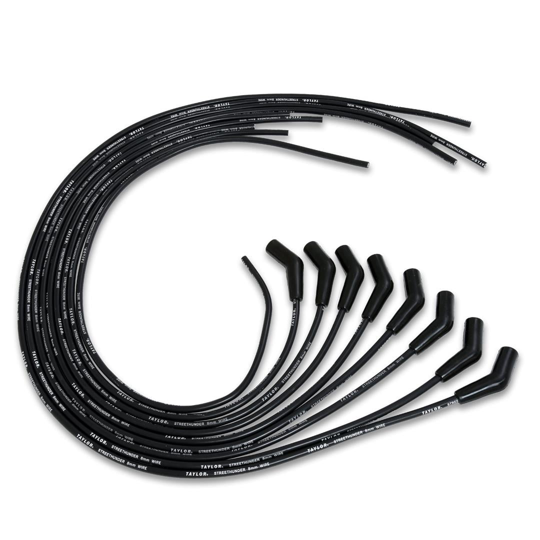 Taylor Cable Spark Plug Wire Set StreeThunder 135-Degree Black 50053 Taylor Cable Spark Plug Wire Set StreeThunder 135-Degree Black 50053