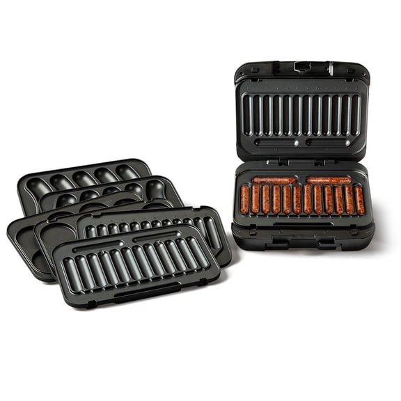 Johnsonville Sizzling Sausage 3-In-1 Grill Plus with Customized Cooking Plates