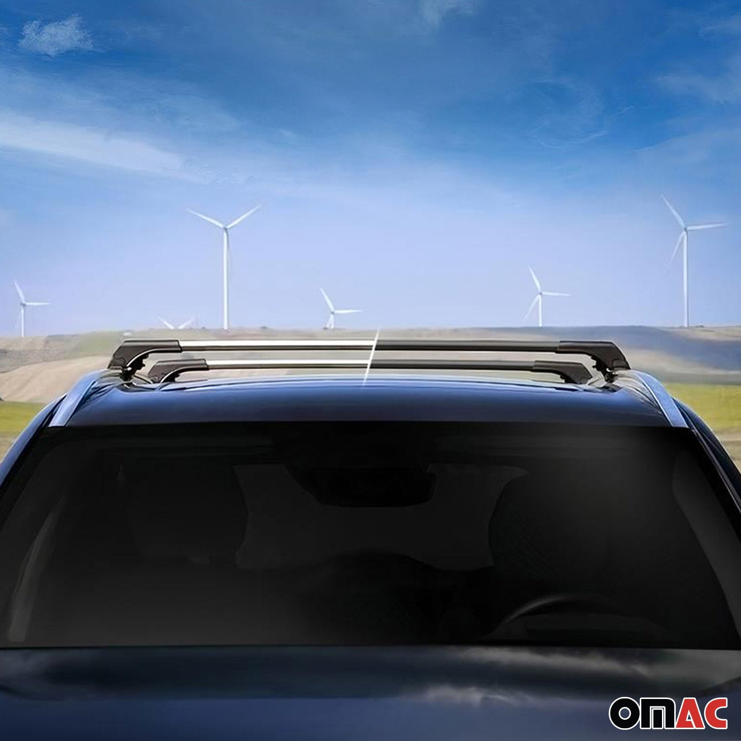Roof Rack Cross Bars Aluminum for Hyundai Santa Fe 2013-2018 Gray 2Pcs