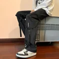 thumbnail image 5 of Pantalones Cargo para Hombre Pantalones Rectos Hip Hop Hombre Anchos Negro Algodón Talla Grande Y2k Sueltos Nuevos en Ropa Pantalones de Lujo Baratos Grandes, 5 of 5
