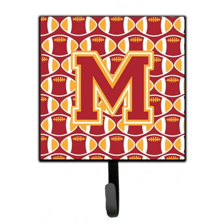 

Carolines Treasures CJ1070-MSH4 Letter M Football Cardinal and Gold Leash or Key Holder 7Hx4.25W multicolor