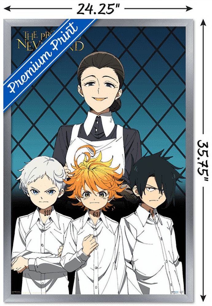 The Promised Neverland - Mom & Orphans Wall Poster, 22.375" x 34", Framed
