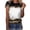 Tie Dye-Black 01, variant on Women Casual Tie-Dye Short Sleeve Shirts Round Neck Leopard Print Tops Summer Trendy Tunic Tee (S, Green)