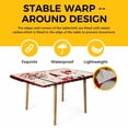 thumbnail image 4 of Love Heart Valentine's Day Table Cloths for 6 Foot Rectangle Tables, Tree Gnomes Romantic Rustic Patio Waterproof Elastic Fitted Tablecloths, Washable Rectangular Table Cover for Camping, 4 of 8