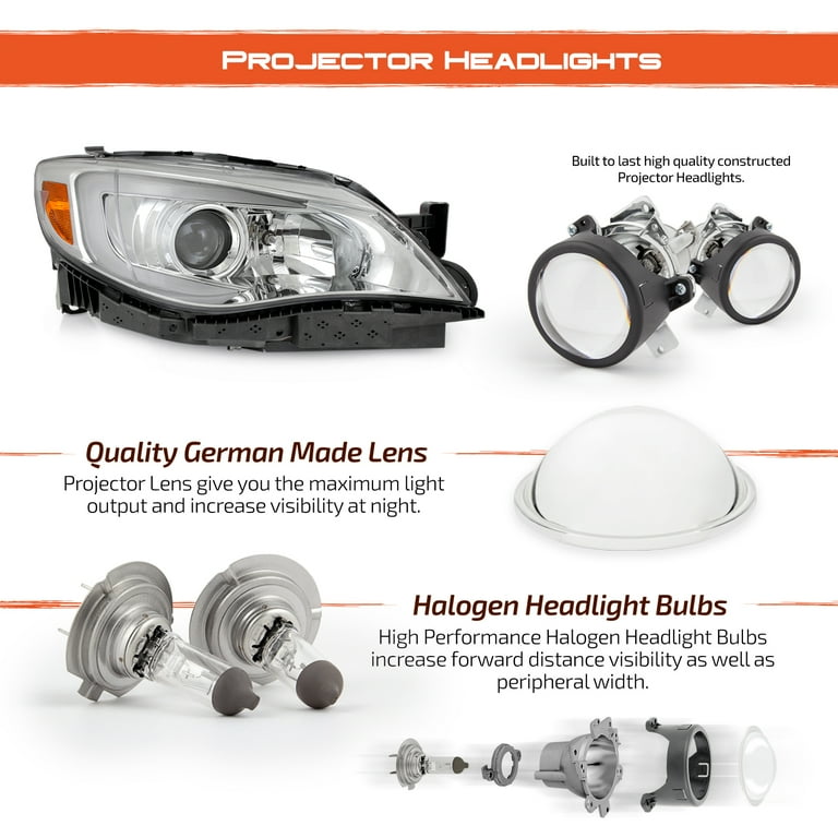 AKKON - LED DRL Tube Switchback Turn Signal Projector
