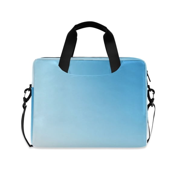 16inch Laptop Briefcase, Business Laptop Bag with Detachable Strap & Padded Compartment, Water-Resistant Polyester,Blue Solid Color