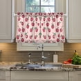 thumbnail image 2 of Yayeee Kitchen Curtains Tier Pair Light Filtering 27"x36" Rod Pocket Short Cafe Window Panel, Cherries Pattern, 2 of 7
