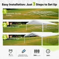 thumbnail image 5 of Quictent 20x50 Heavy Duty Party Tent Outdoor Canopy Tent Carport Wedding Event Shelter BBQ Wedding Tents for Parties with Storage Bags(Church), 5 of 8