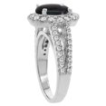 thumbnail image 3 of 10K White Gold Diamond Natural Black Onyx Engagement Ring Oval 10x8mm, size 9.5, 3 of 3